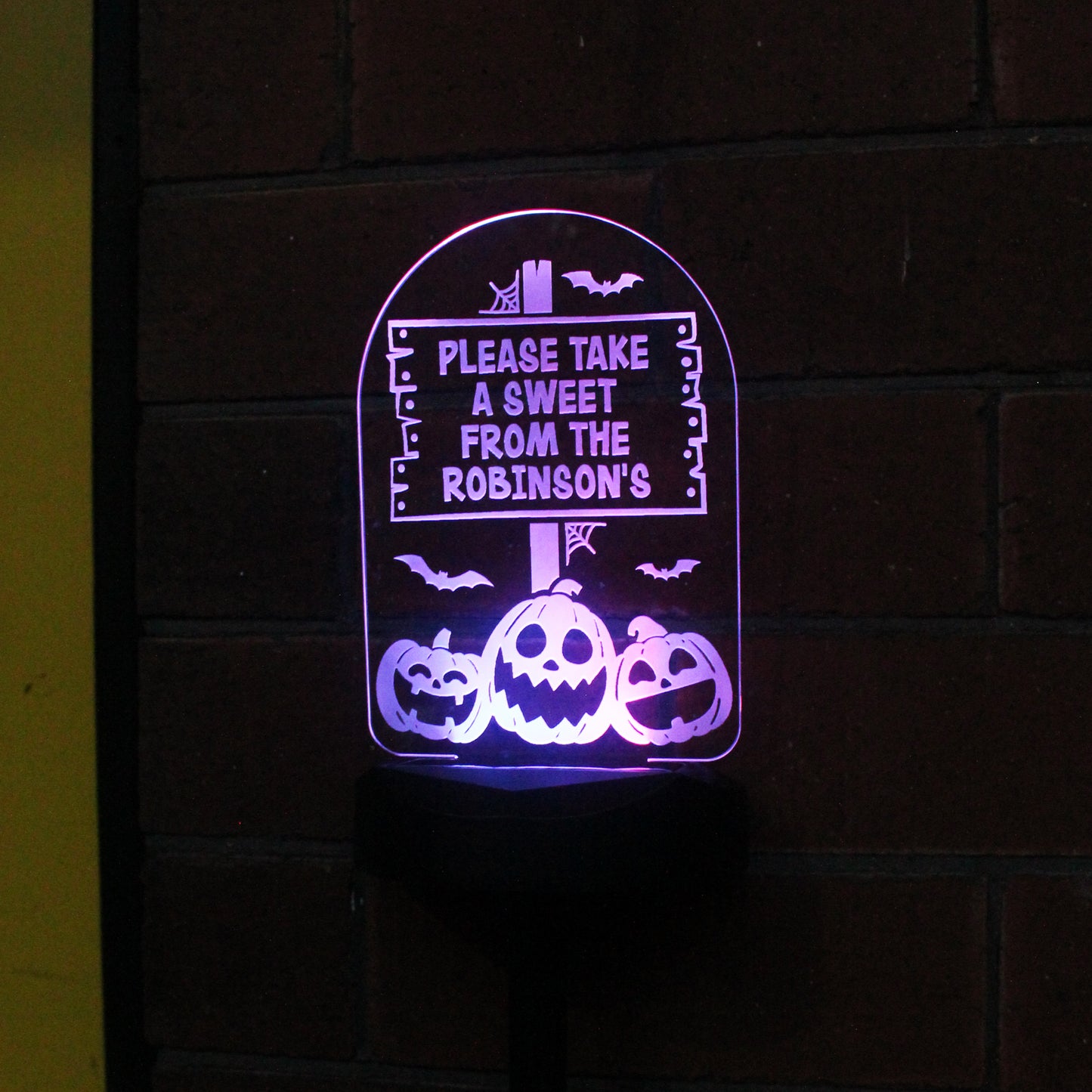 Personalised Pumpkin Patch Halloween Solar Light - image 8