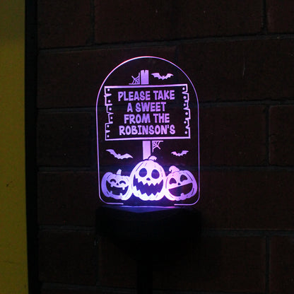 Personalised Pumpkin Patch Halloween Solar Light - image 8