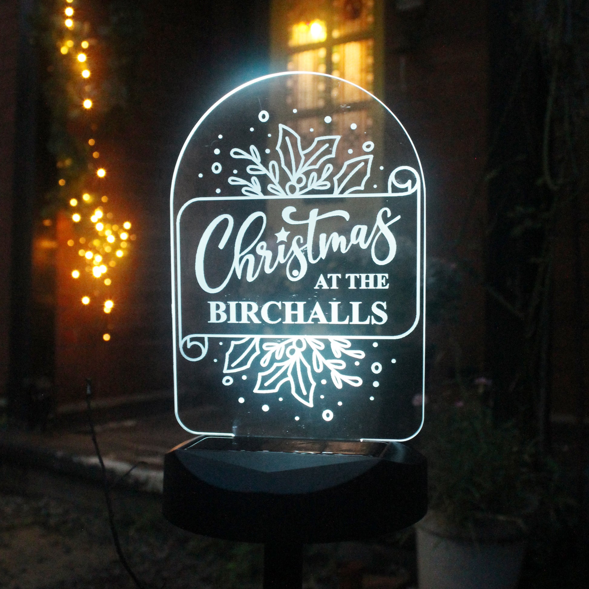 Personalised Family Christmas Outdoor Solar Light from Heartfelt Gifts