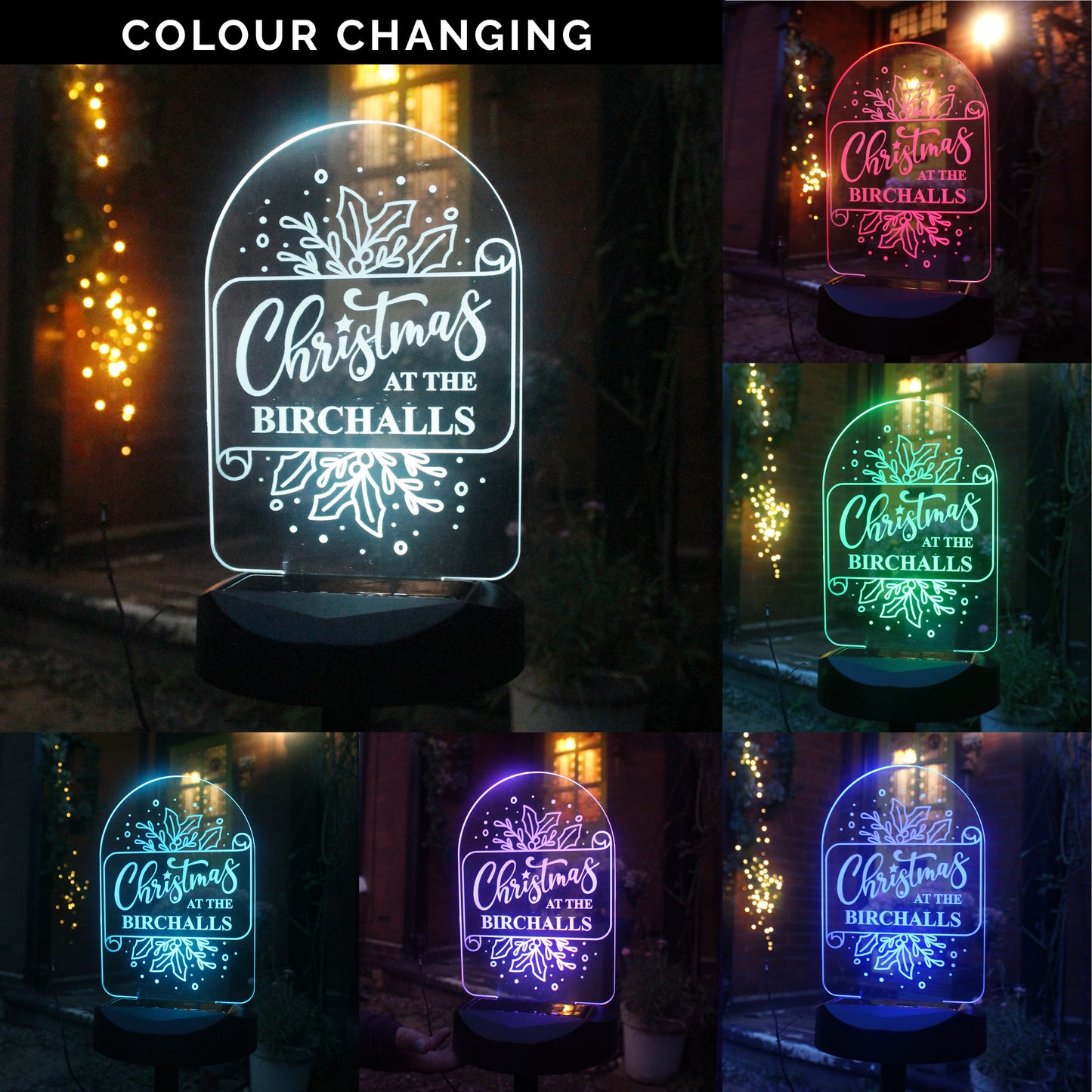 Personalised Family Christmas Outdoor Solar Light - image 2