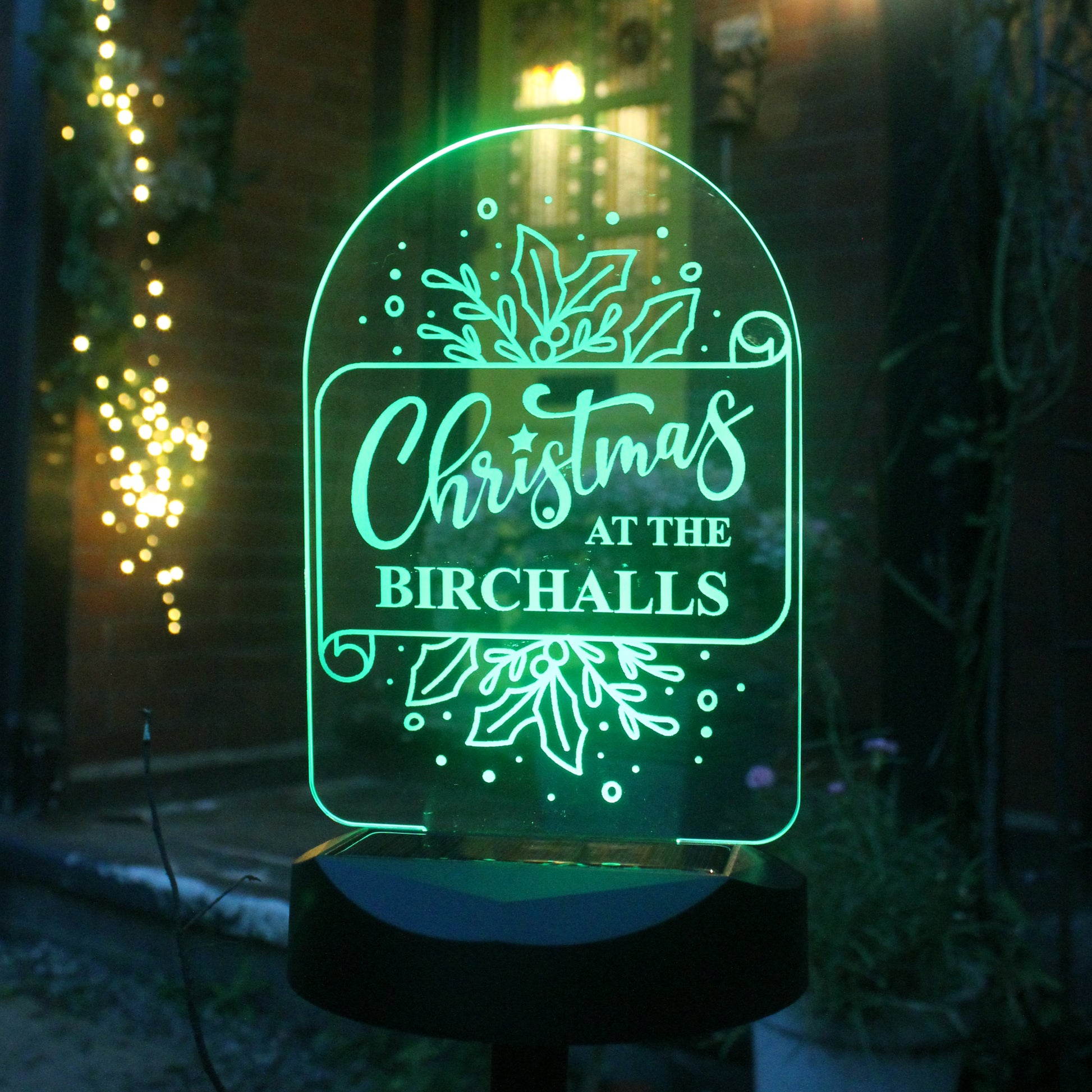 Personalised Family Christmas Outdoor Solar Light - image 3
