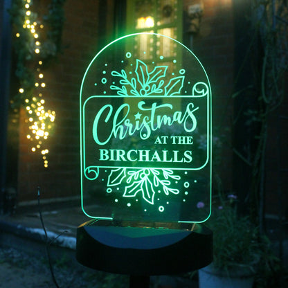 Personalised Family Christmas Outdoor Solar Light - image 3