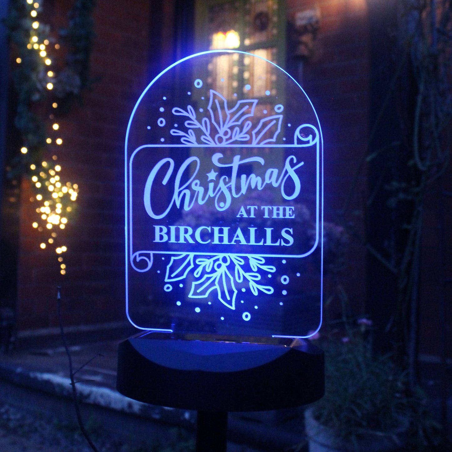 Personalised Family Christmas Outdoor Solar Light - image 4