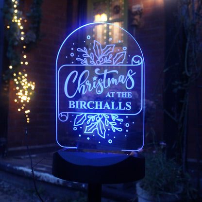 Personalised Family Christmas Outdoor Solar Light - image 4