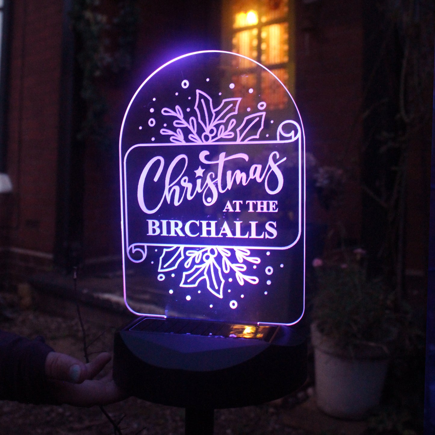 Personalised Family Christmas Outdoor Solar Light - image 6