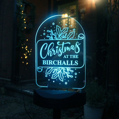 Personalised Family Christmas Outdoor Solar Light - image 7