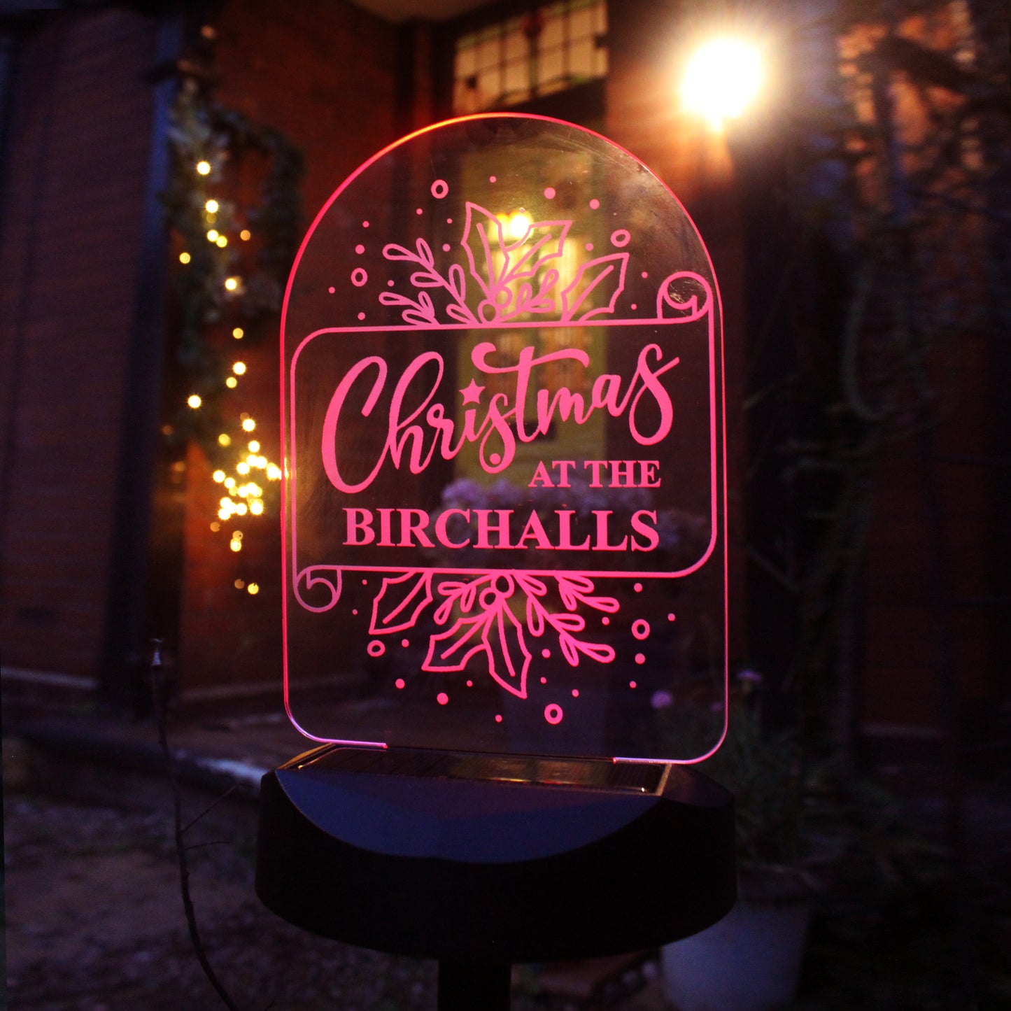 Personalised Family Christmas Outdoor Solar Light - image 8