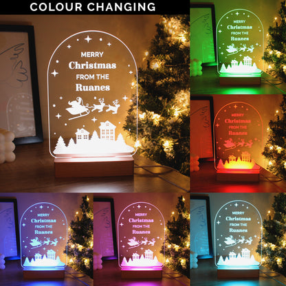 Personalised Christmas Wooden Based LED Light - image 2