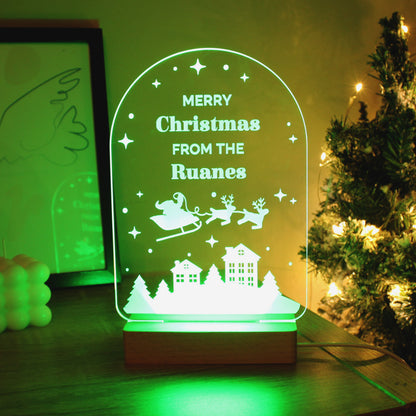 Personalised Christmas Wooden Based LED Light - image 4