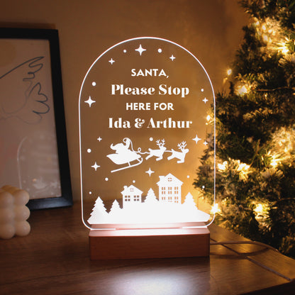 Personalised Christmas Wooden Based LED Light - image 5