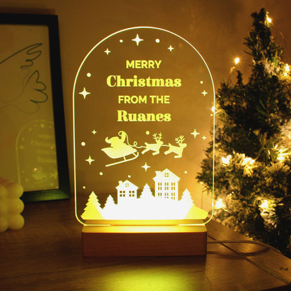 Personalised Christmas Wooden Based LED Light - image 6