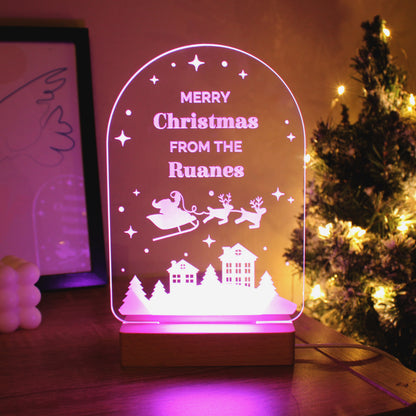 Personalised Christmas Wooden Based LED Light - image 9