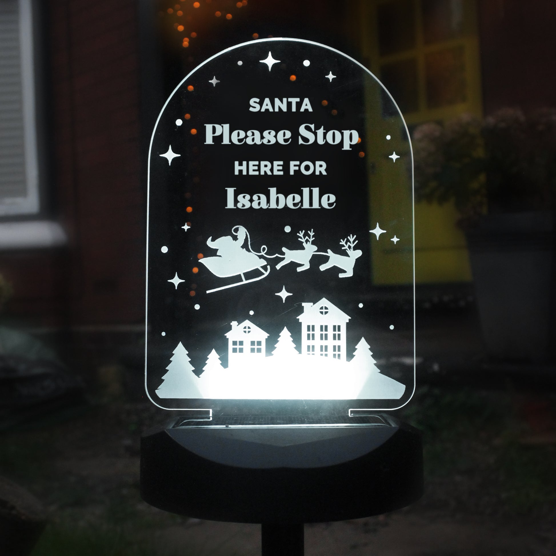 Personalised Christmas Outdoor Solar Light from Heartfelt Gifts