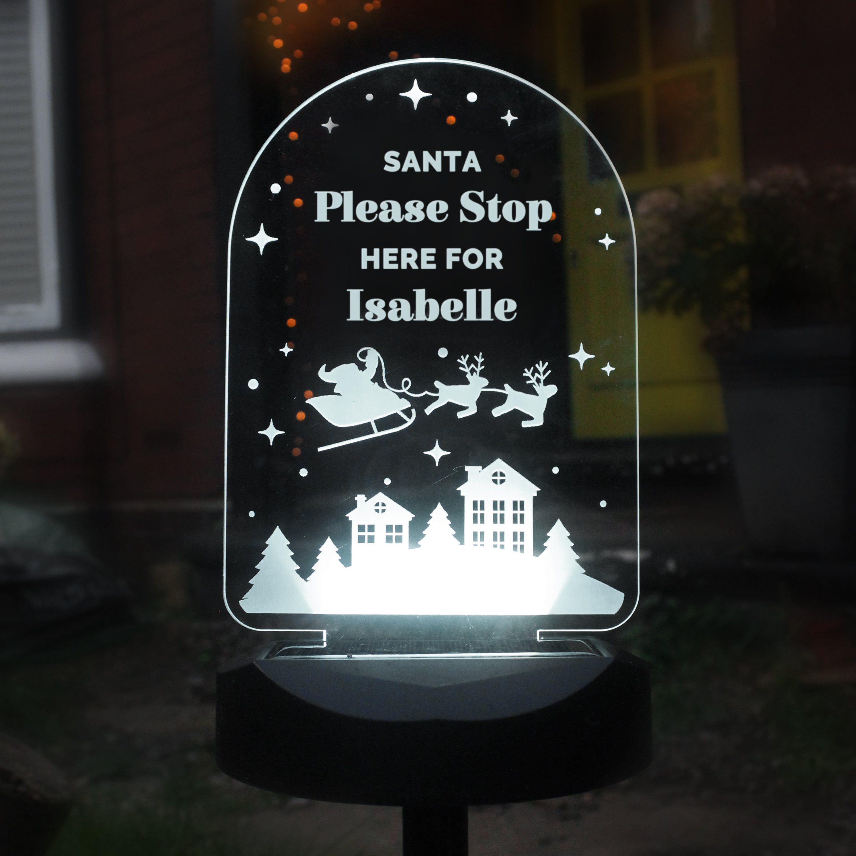 Personalised Christmas Outdoor Solar Light from Heartfelt Gifts