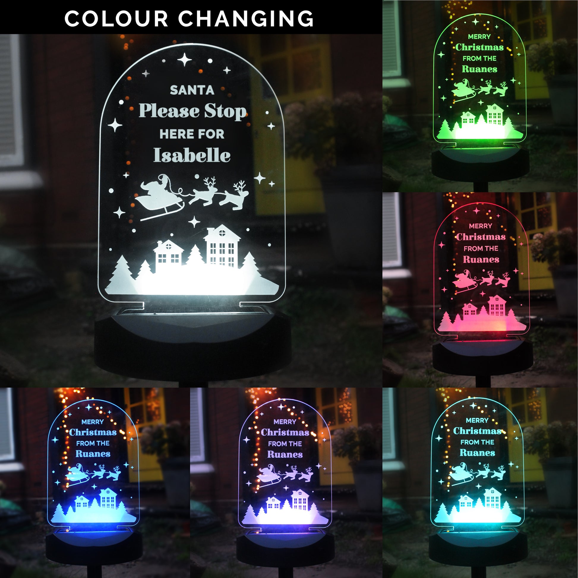 Personalised Christmas Outdoor Solar Light - image 2