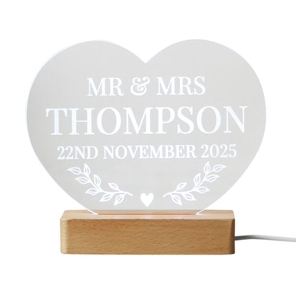 Personalised Wedding Heart LED Light - image 6