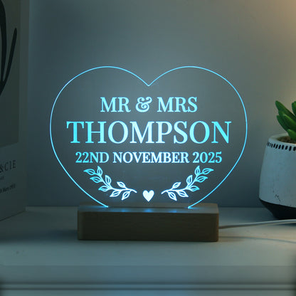 Personalised Wedding Heart LED Light - image 7
