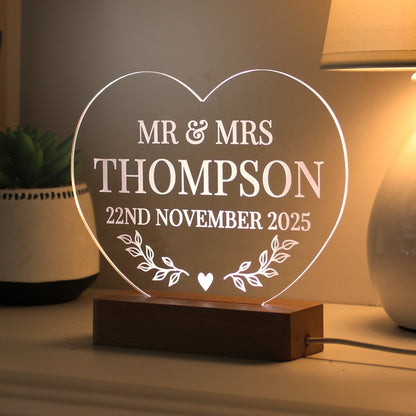 Personalised Wedding Heart LED Light - image 10