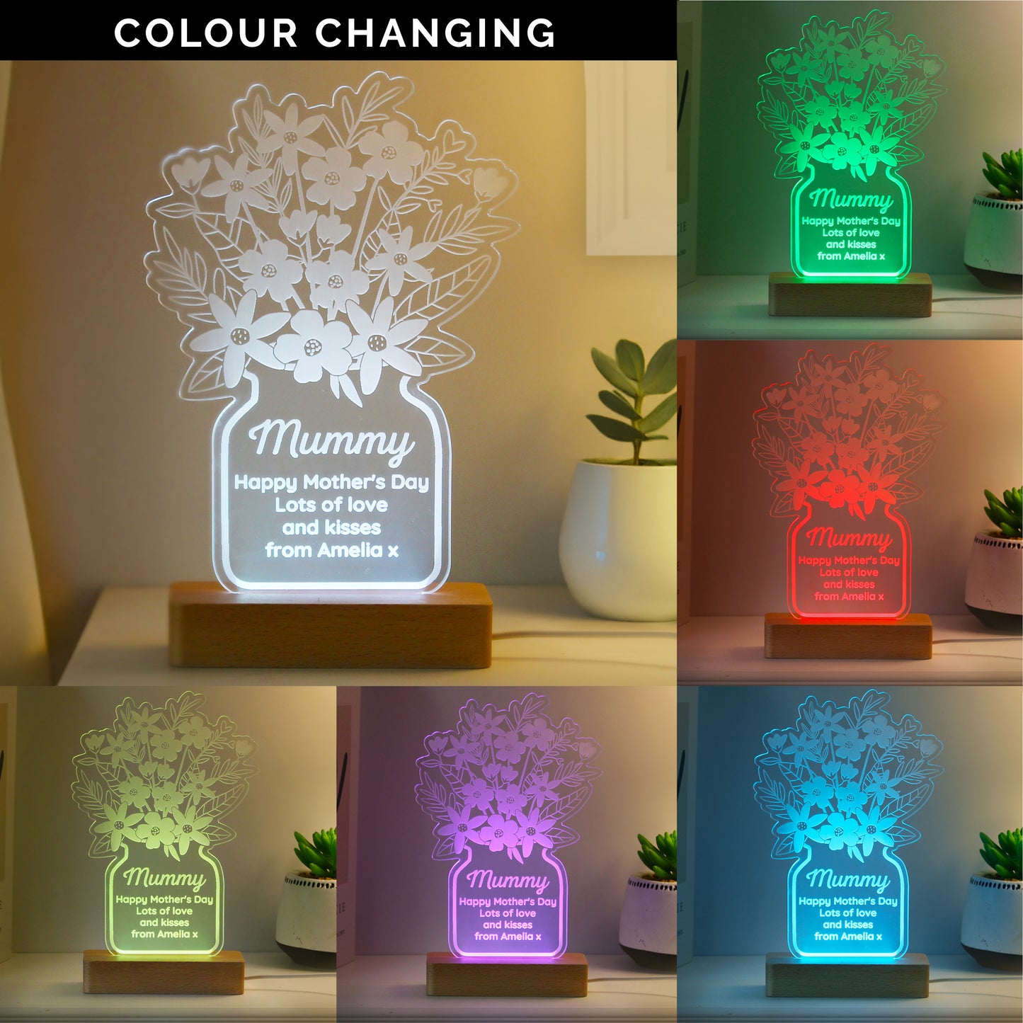 Personalised Flower Vase LED Light - image 2