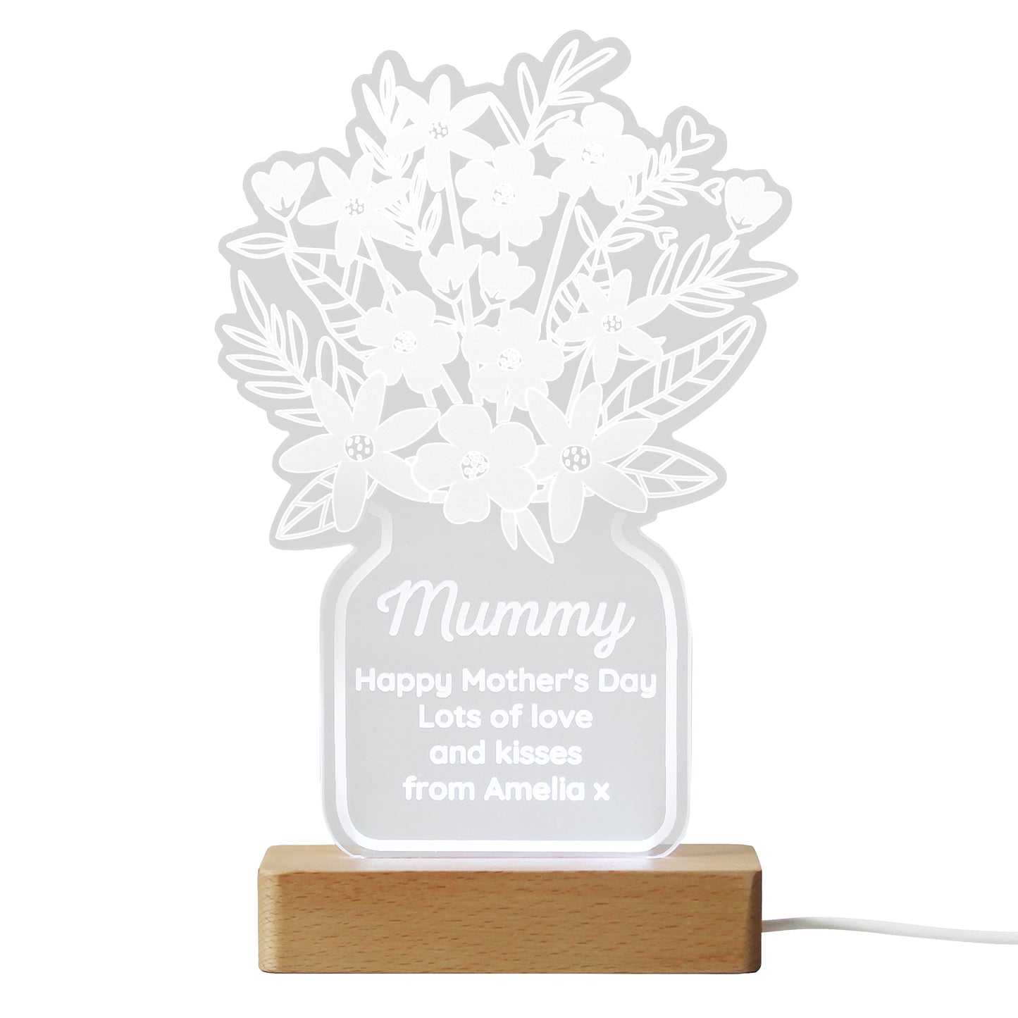 Personalised Flower Vase LED Light - image 5