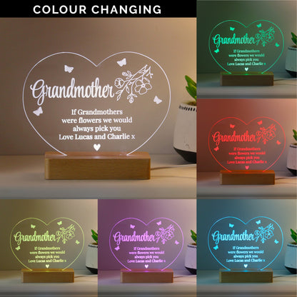 Personalised Floral Heart LED Light - image 2