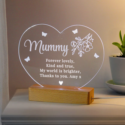 Personalised Floral Heart LED Light - image 4
