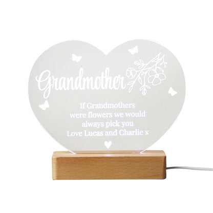 Personalised Floral Heart LED Light - image 5