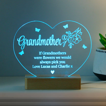 Personalised Floral Heart LED Light - image 6