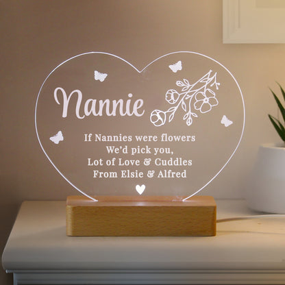 Personalised Floral Heart LED Light - image 7