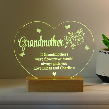 Personalised Floral Heart LED Light - image 8