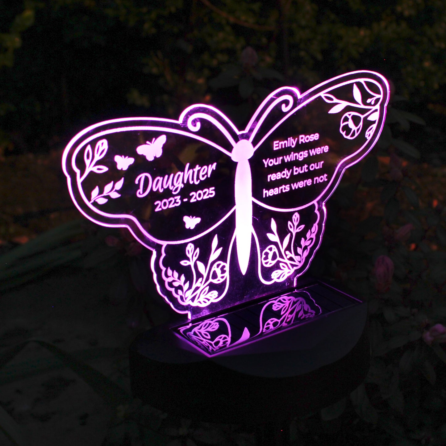 Personalised Memorial Solar Light - Butterfly - image 4