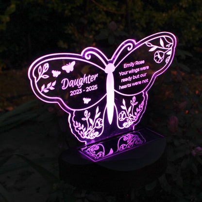 Personalised Memorial Solar Light - Butterfly - image 4