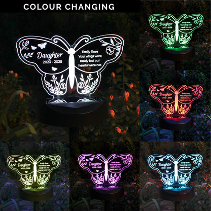 Personalised Memorial Solar Light - Butterfly - image 5