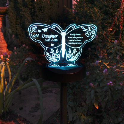 Personalised Memorial Solar Light - Butterfly - image 6