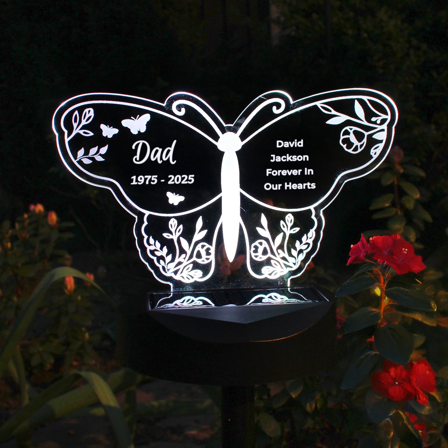 Personalised Memorial Solar Light - Butterfly - image 7