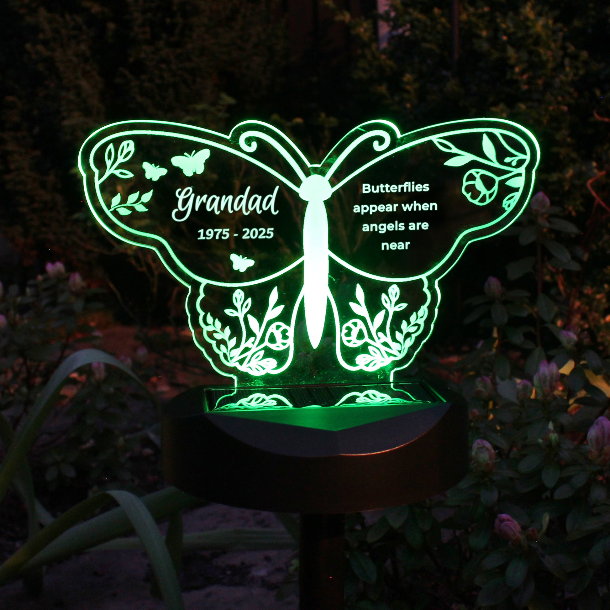 Personalised Memorial Solar Light - Butterfly - image 8
