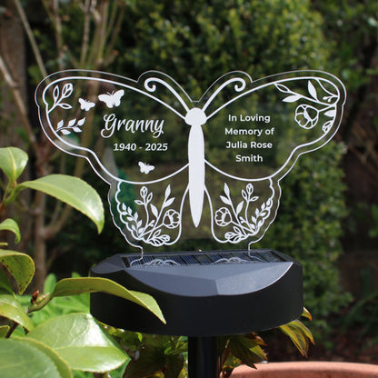 Personalised Memorial Solar Light - Butterfly - image 9