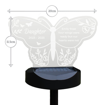 Personalised Memorial Solar Light - Butterfly - image 10