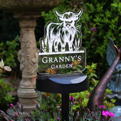 Personalised Highland Cow Garden Solar Light - image 8