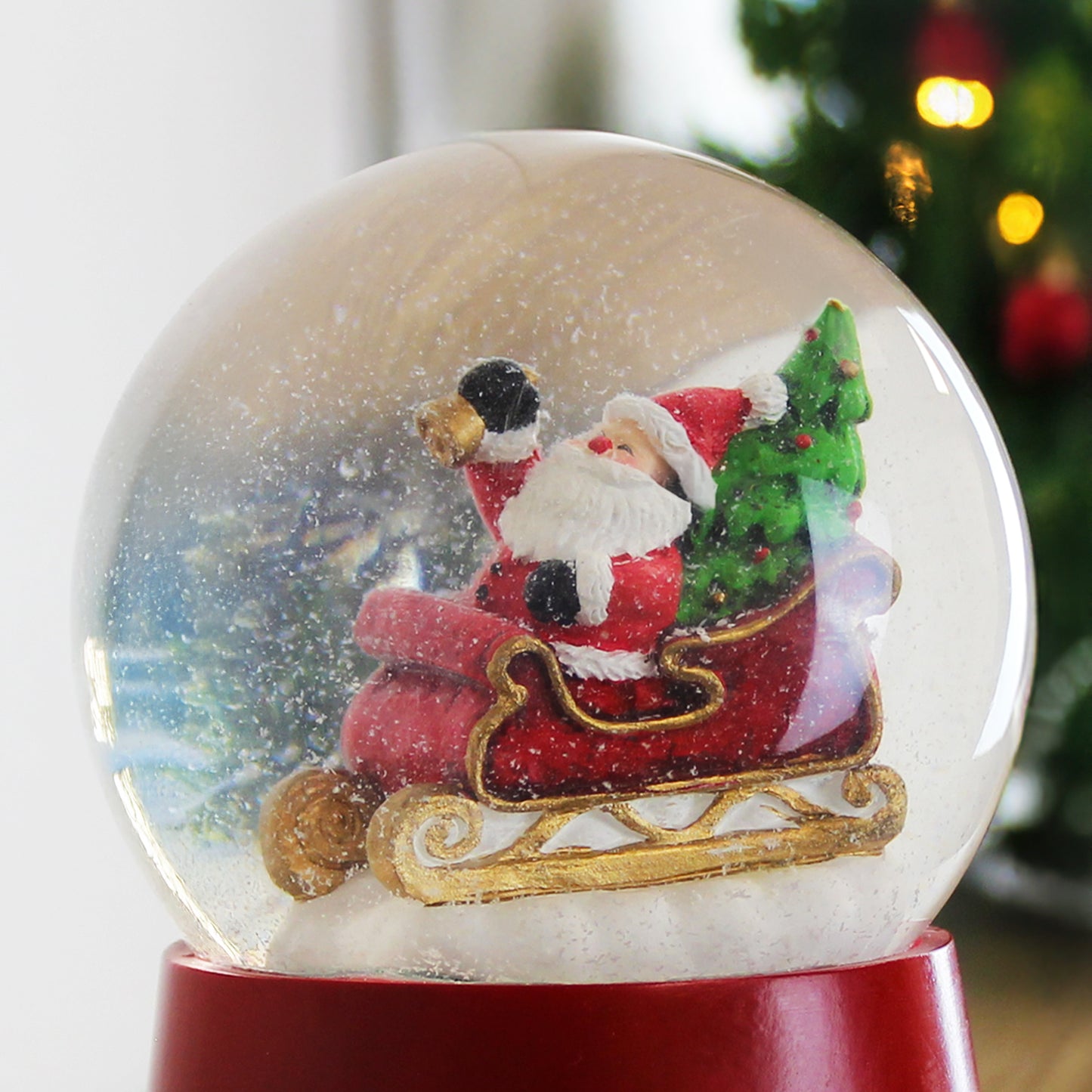 Personalised Musical Santa Snow Globe – Christmas Keepsake Gift - image 4