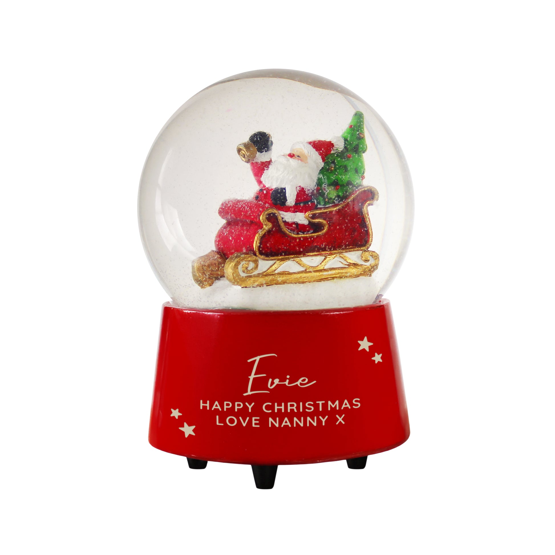 Personalised Musical Santa Snow Globe – Christmas Keepsake Gift - image 5