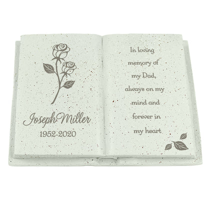 Personalised Rose Memorial Book - image 2