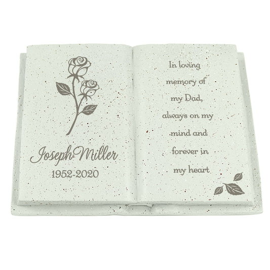 Personalised Rose Memorial Book - image 2
