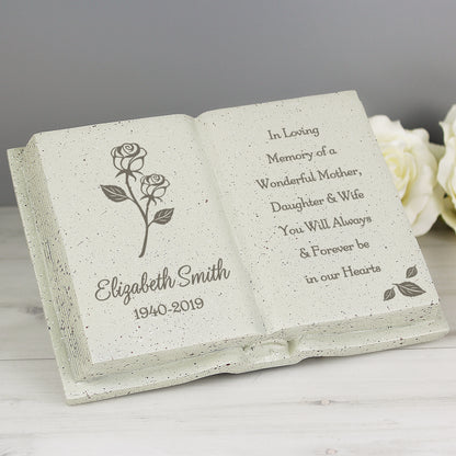 Personalised Rose Memorial Book - image 3