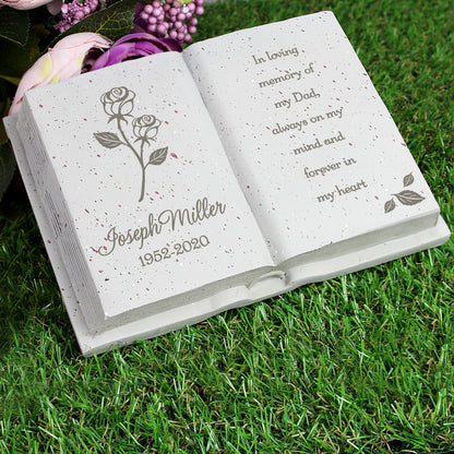 Personalised Rose Memorial Book - image 4