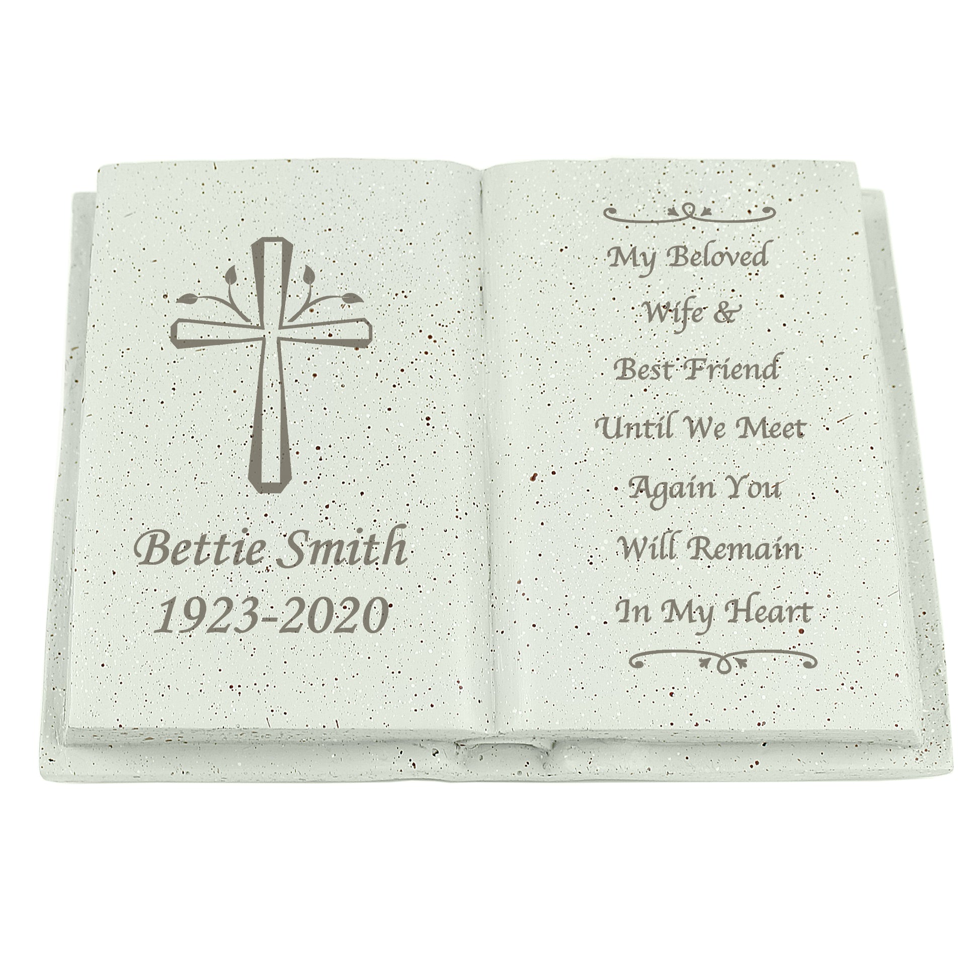 Personalised Cross Memorial Book - image 2