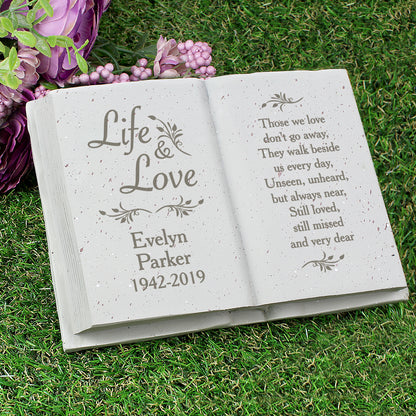 Personalised Life & Love Memorial Book from Heartfelt Gifts