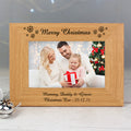 Personalised Oak Finish 6x4 Snowflake Photo Frame from Heartfelt Gifts