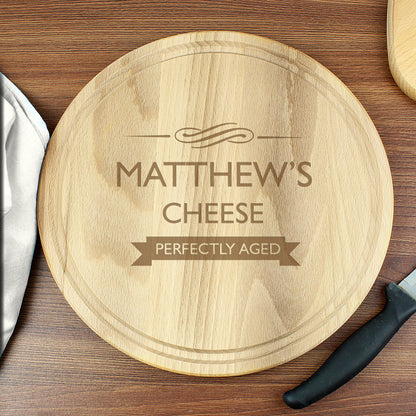 Personalised Perfectly Aged Round Chopping Board from Heartfelt Gifts