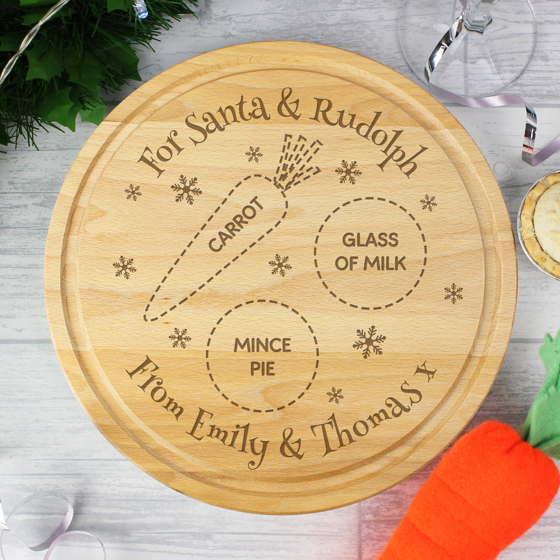 Personalised Christmas Eve Mince Pie Board - image 2